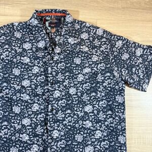 Vintage‎ Tommy Jeans Paisley Seersucker Button Up Beach Vacation Shirt Size XL